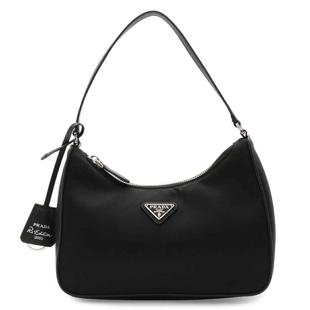 Prada Triangle Re Edition Bag Accessory Pouch Clutch NERO Black
